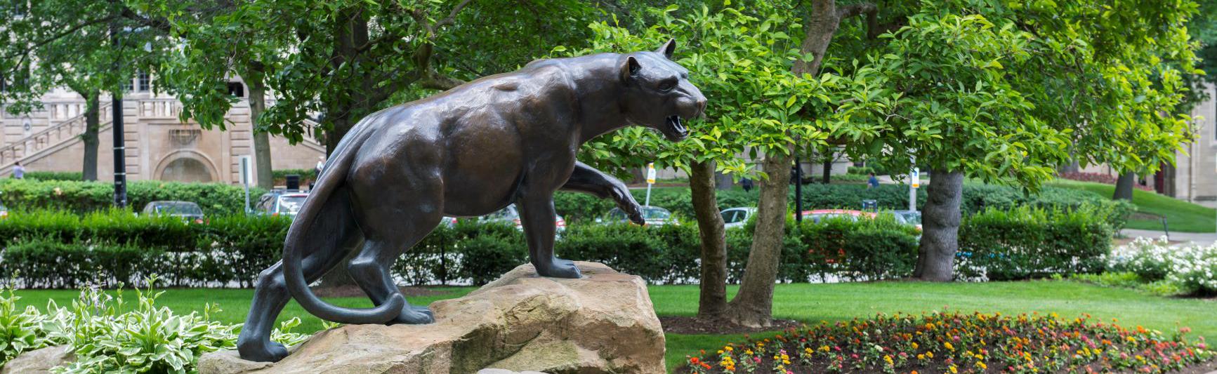 Panther Statue in the Spring